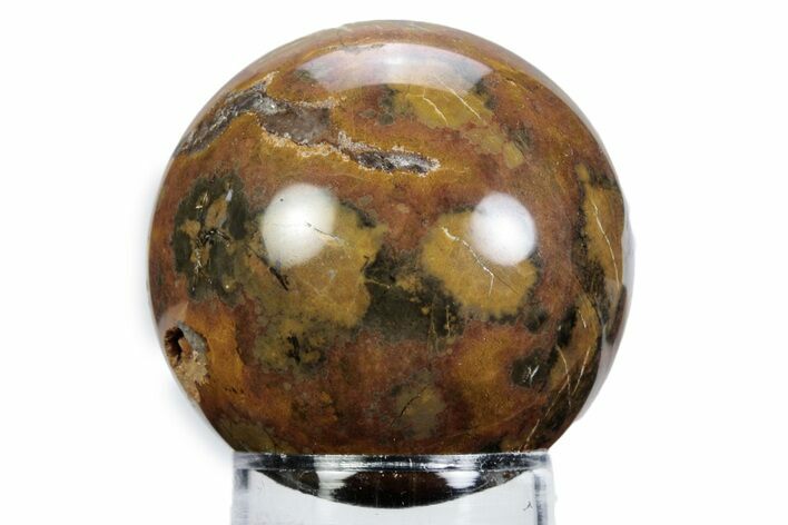 Polished Morgan Hill Poppy Jasper Sphere - California #360372